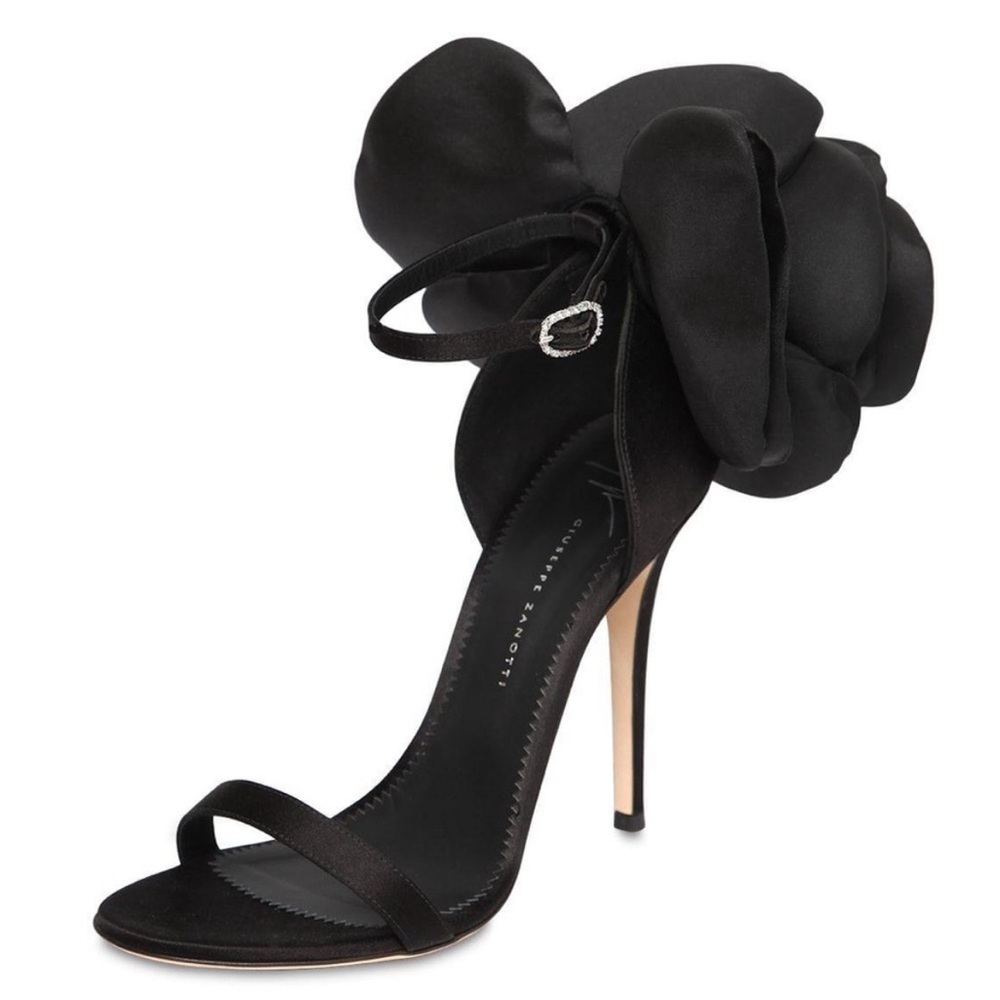 Like new GIUSEPPE ZANOTTI Peony 115mm Sandals In Schwarz $1,395 38 - Picture 5 of 12